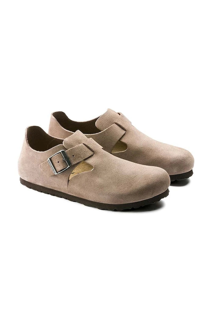 Половинки обувки от велур Birkenstock London