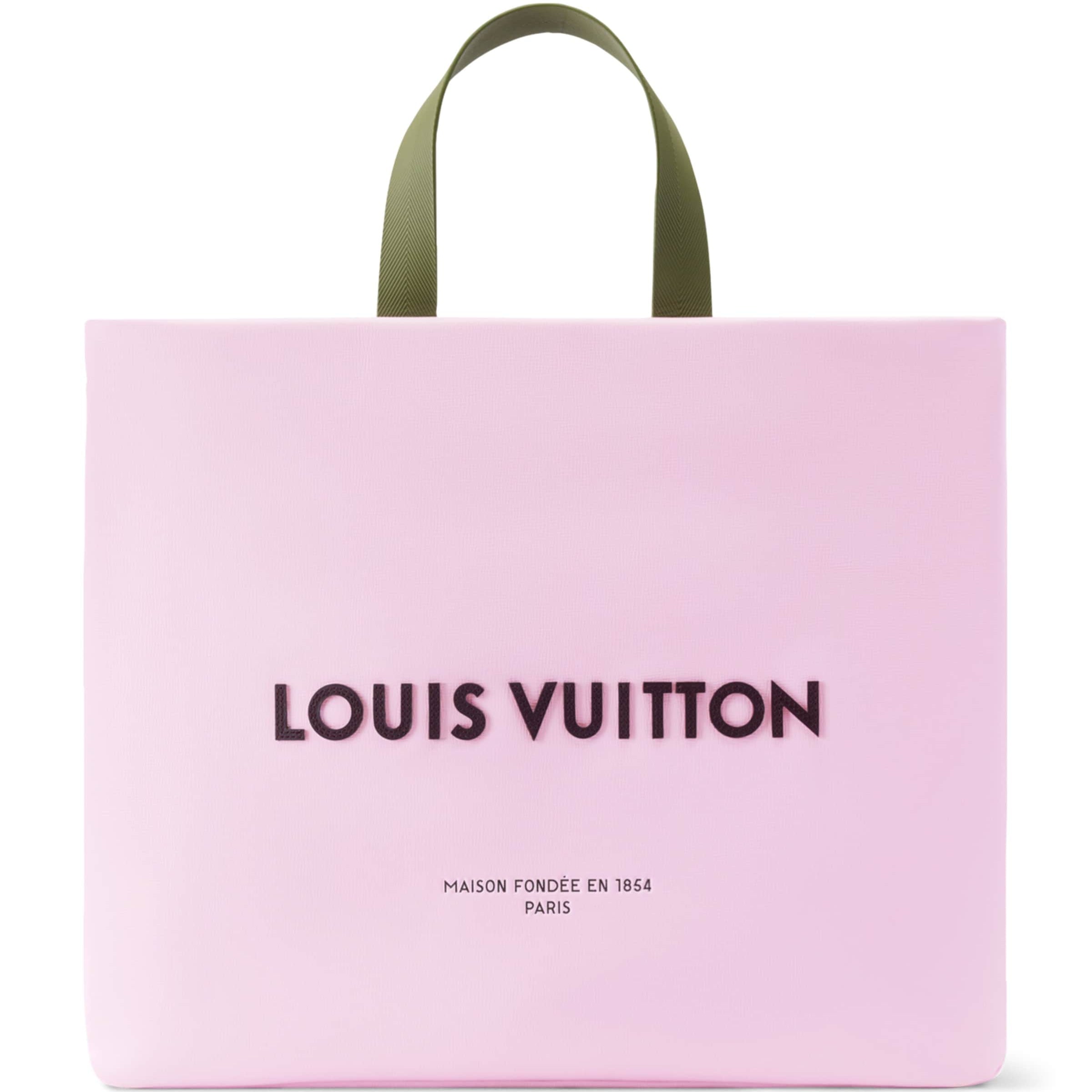 LOUIS VUITTON Leather MM Shopper Tote Bag