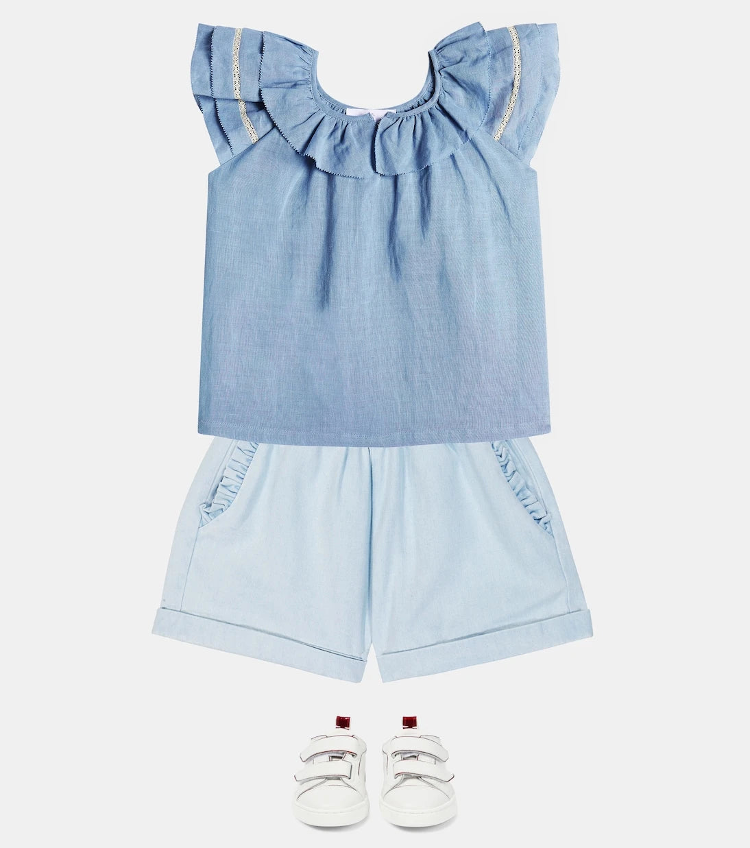 C'era Una Volta - Carlotta ruffled ramie top