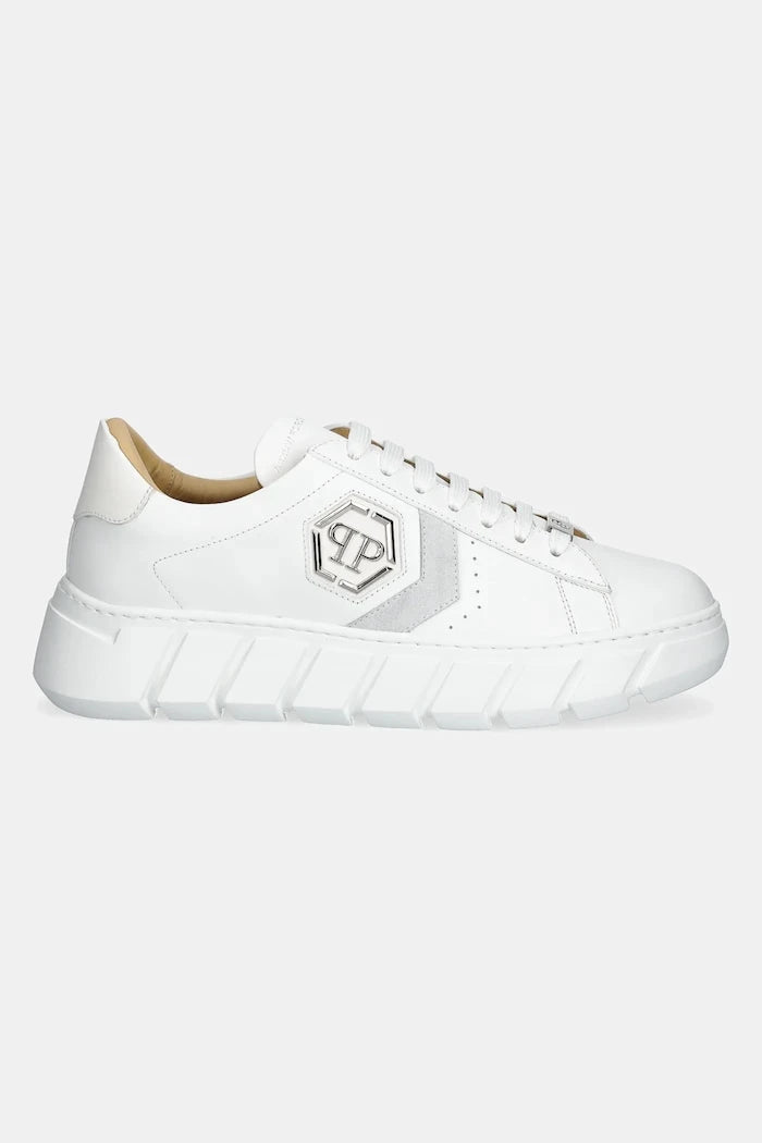 Philipp Plein Nappa Lo-Top Hexagon Deri Sneakers
