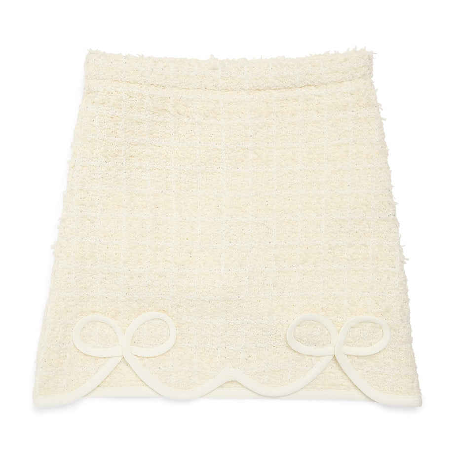 Self-Portrait Kids Tweed Textured Knitted Skirt (3-12 Years)