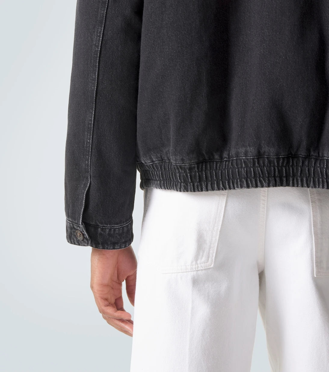 Miu Miu - Corduroy-trimmed denim blouson jacket