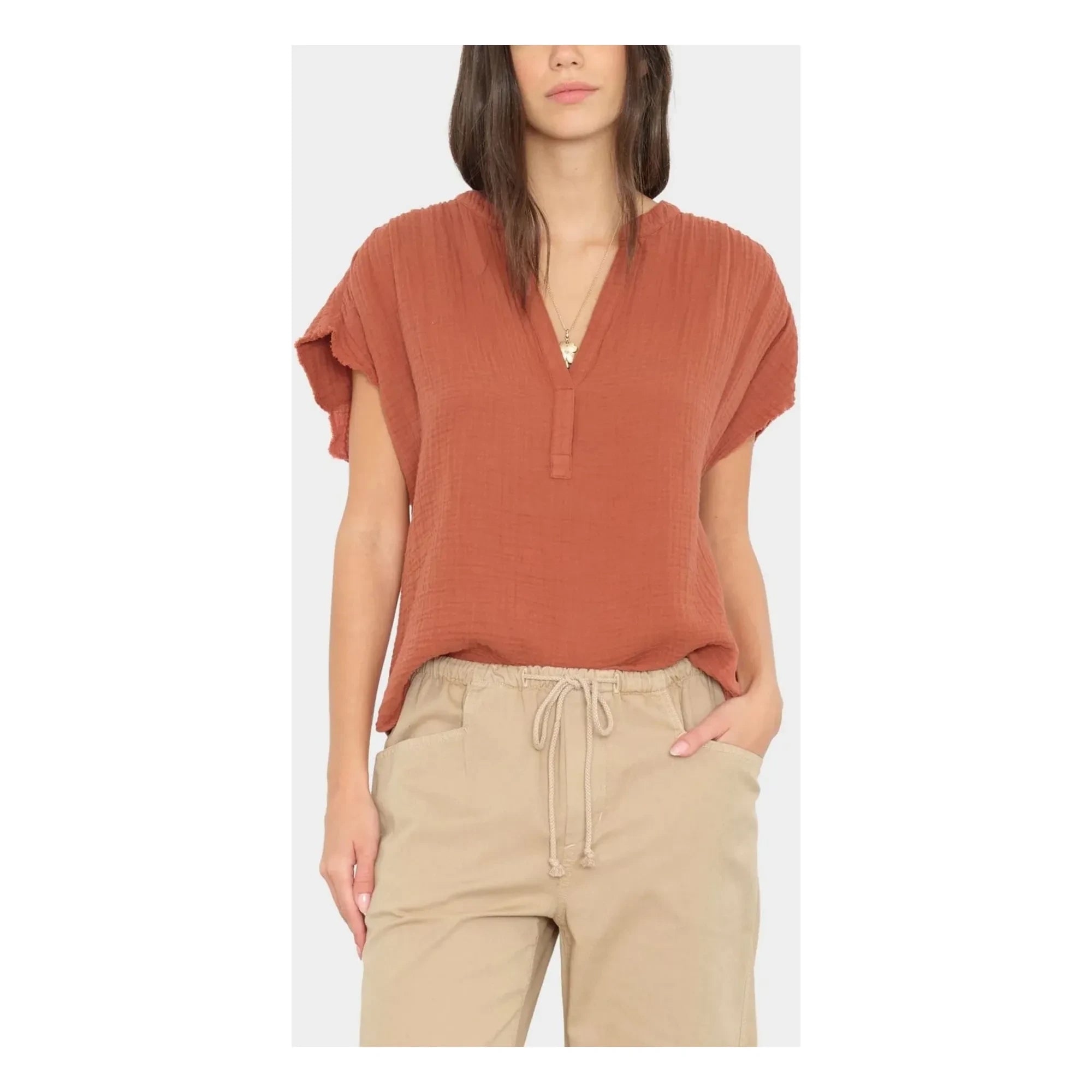 Xirena - Kane Cotton blouse | Rust