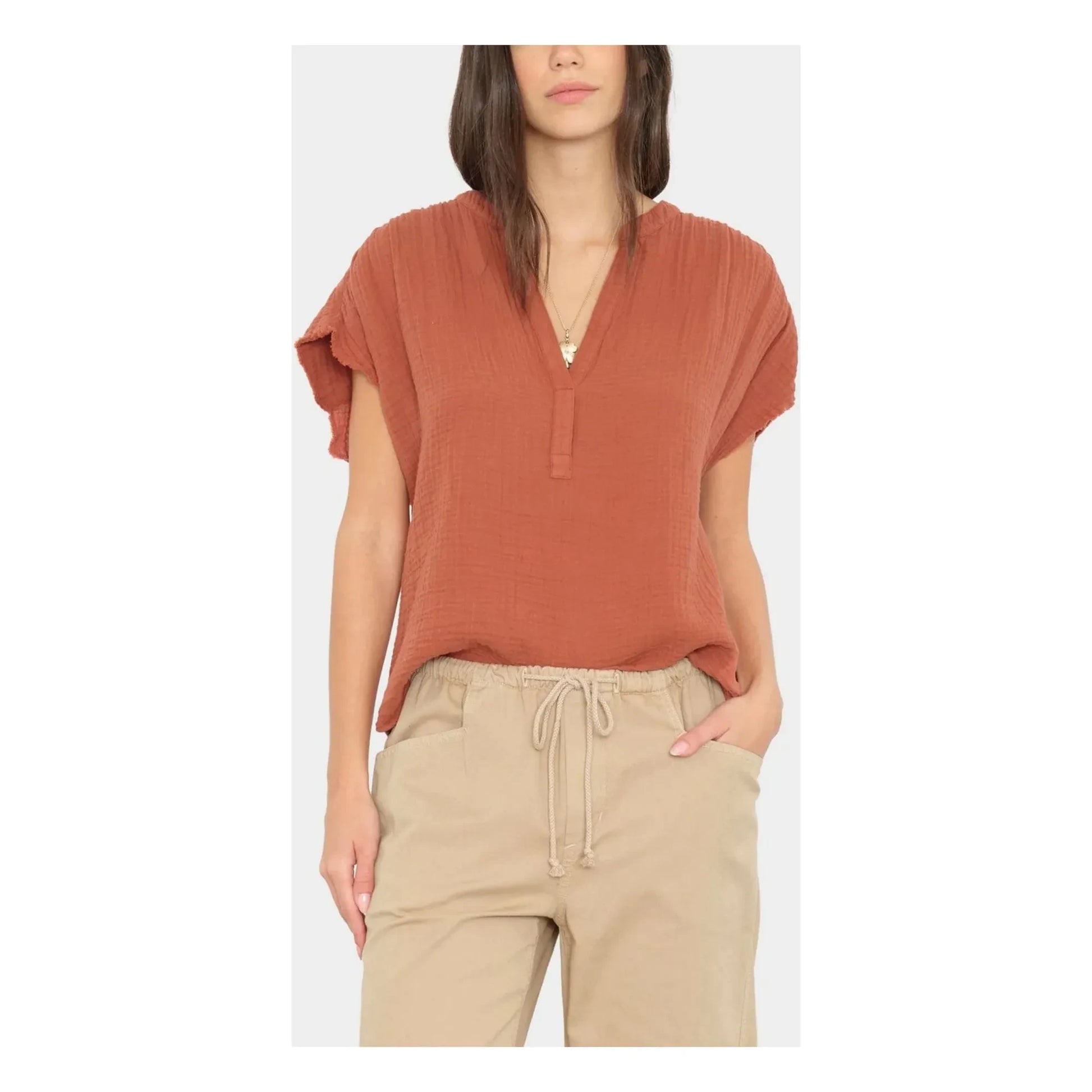 Xirena - Kane Cotton blouse | Rust