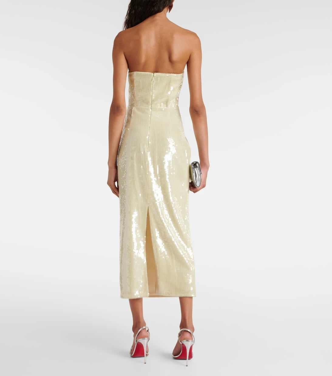 Roland Mouret - Sequined strapless corset dress