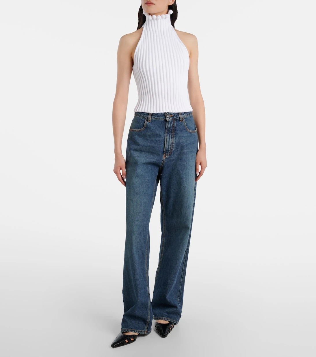 Alaïa - Low-rise straight jeans