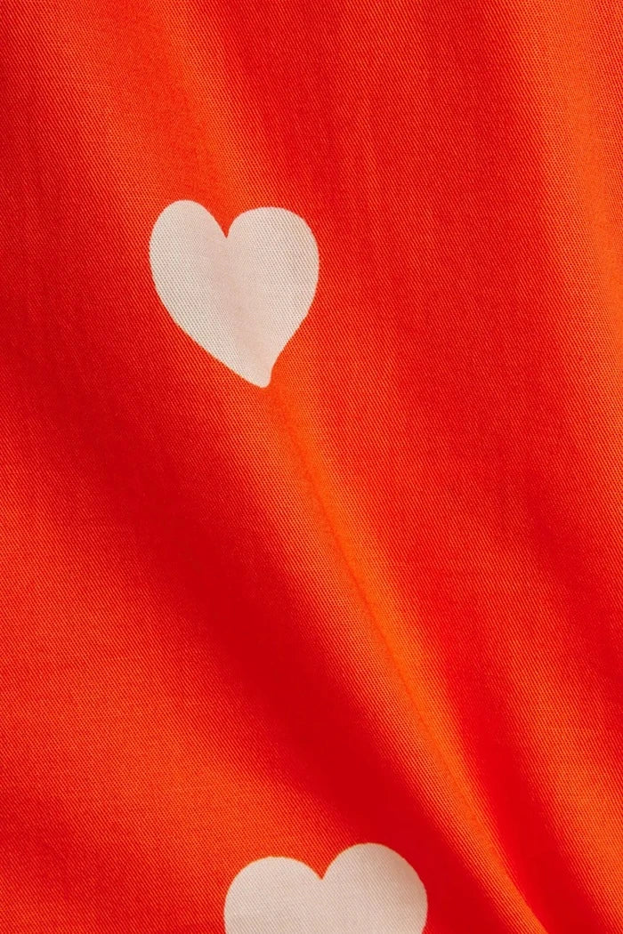 Детска памучна риза Mini Rodini Hearts