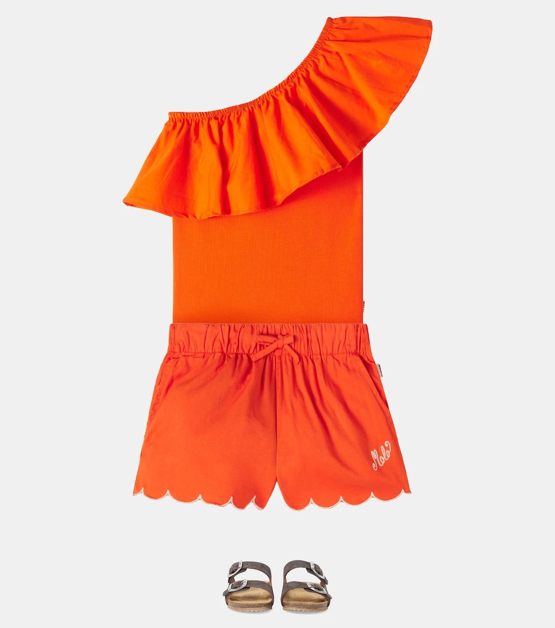 Molo - Addie scalloped cotton shorts