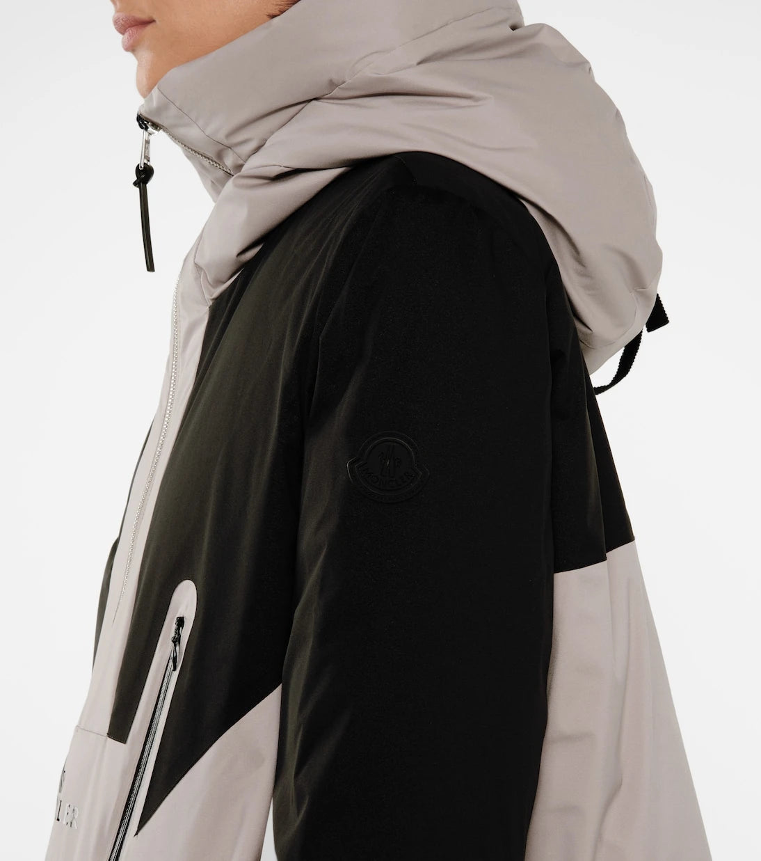 Moncler - Iberis hooded half-zip down jacket