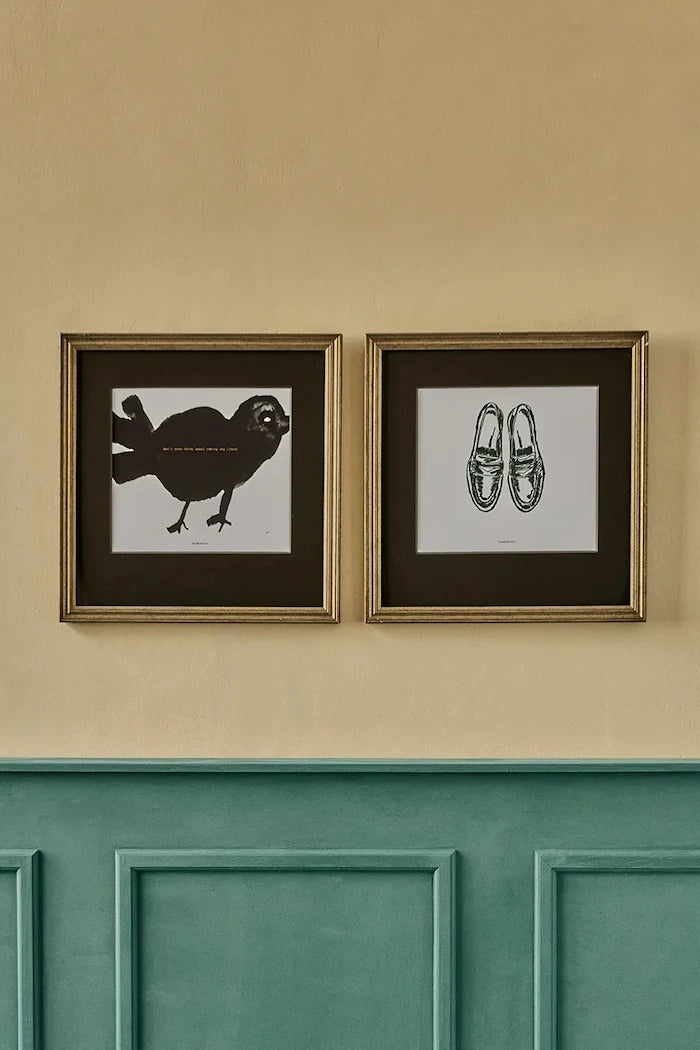 Çerçeveli duvar dekorasyonu House Doctor HDShoe 40 x 40 cm