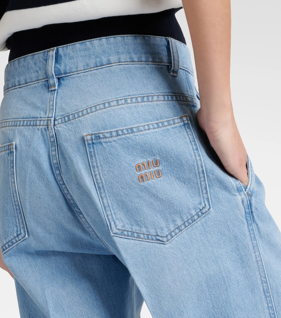 Miu Miu - Low-rise wide-leg jeans