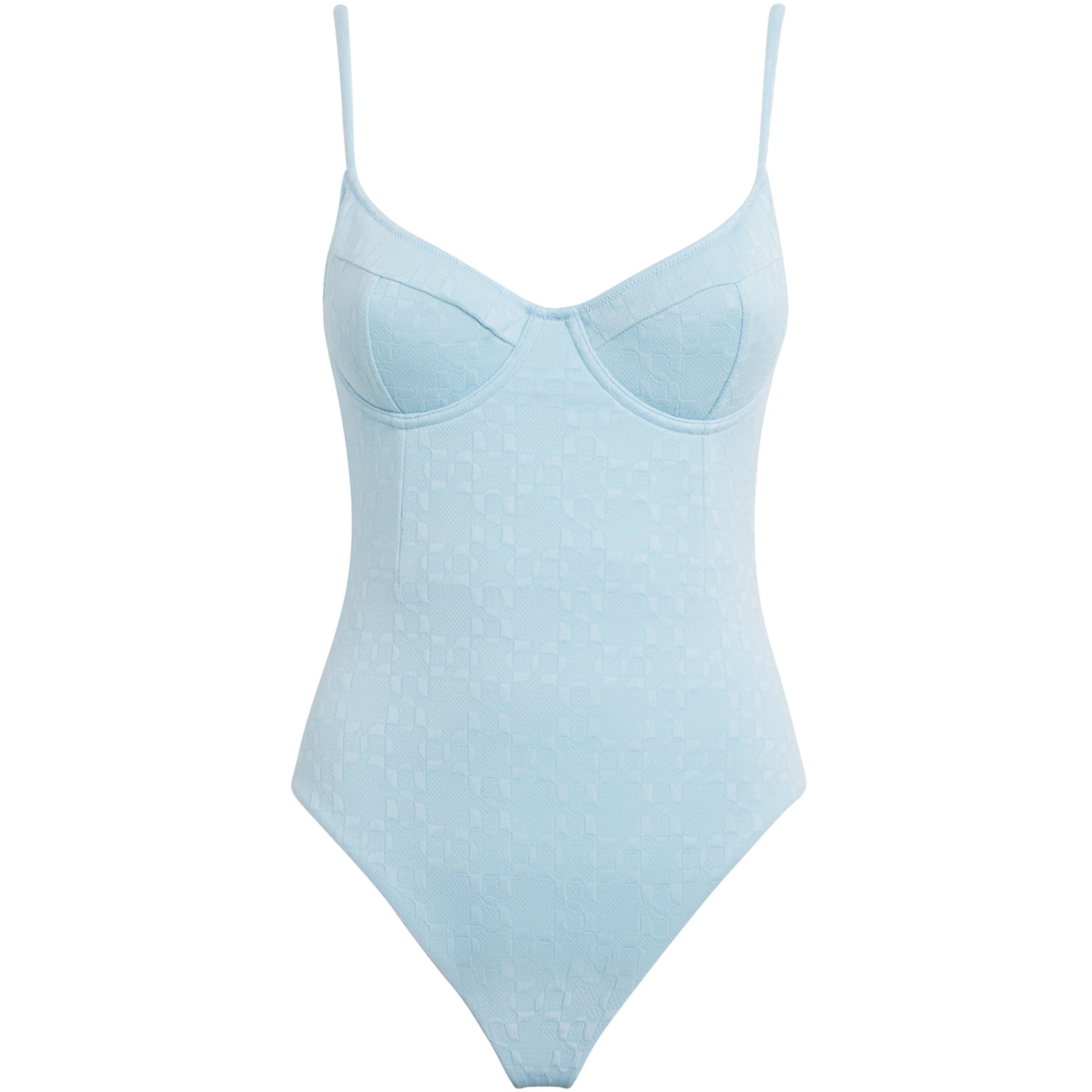 Blue Underwired Demi Swimsuit