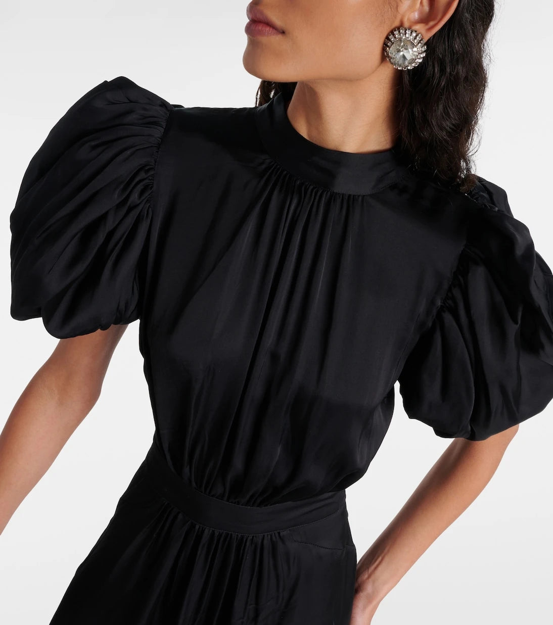 Rotate - Dawnana embellished puff-sleeve gown