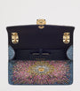 Blue Small Crystal-Embellished Suede Serpenti Forever Day-to-Night Shoulder Bag