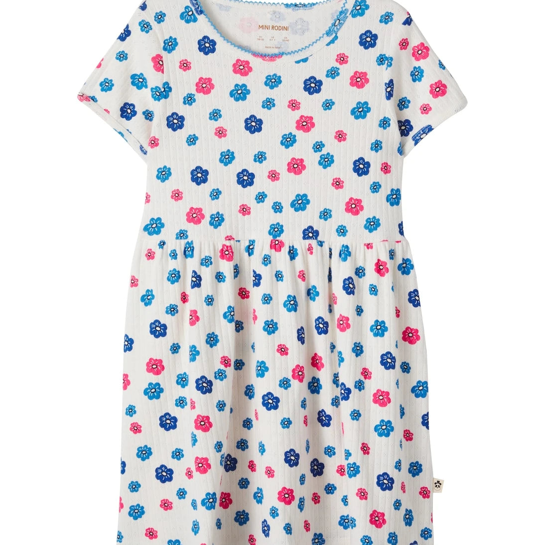 Mini Rodini - Floral pointelle cotton dress