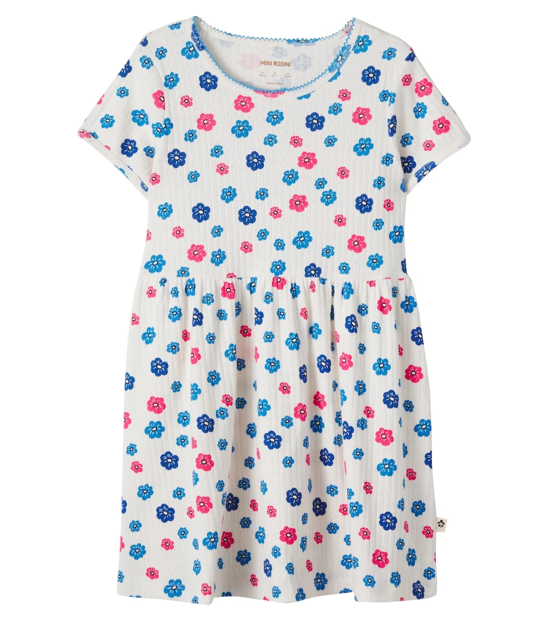 Mini Rodini - Floral pointelle cotton dress