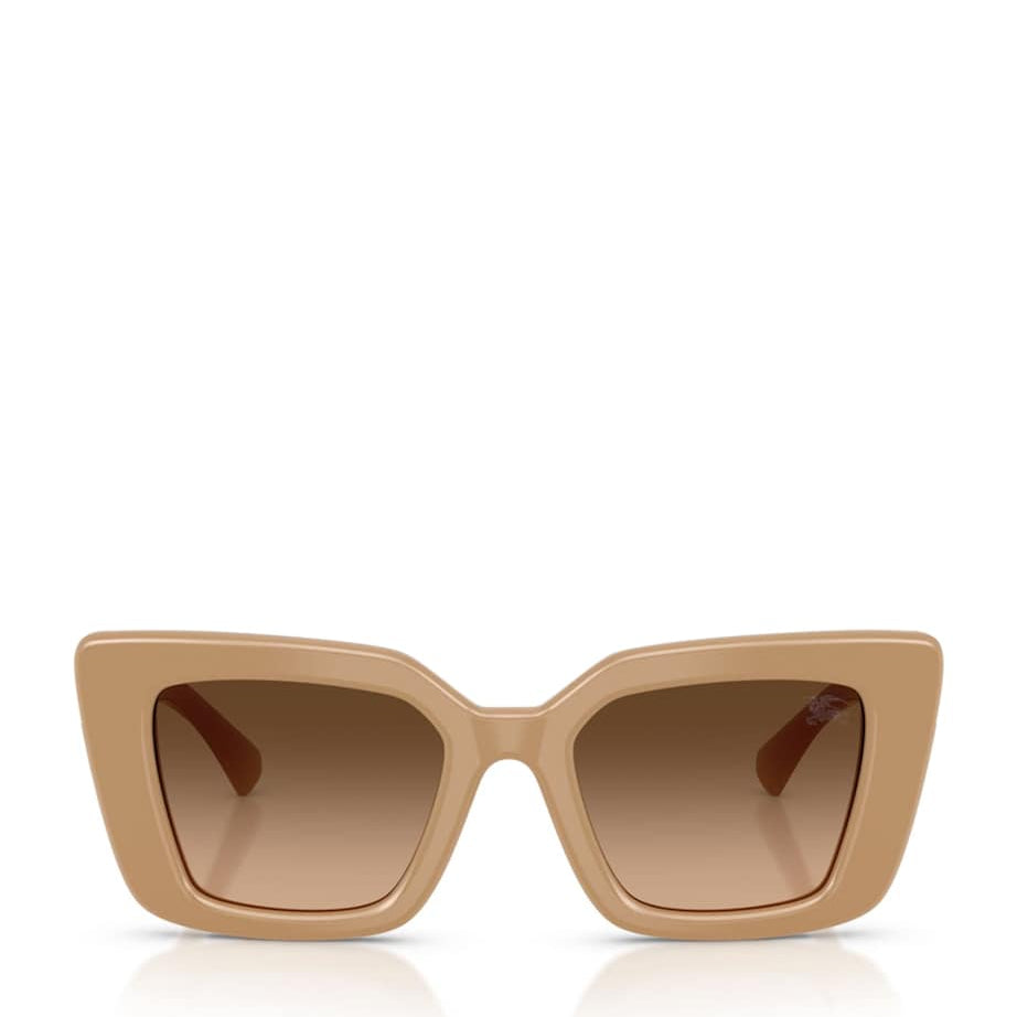 Beige Oversized Cat Eye Sunglasses