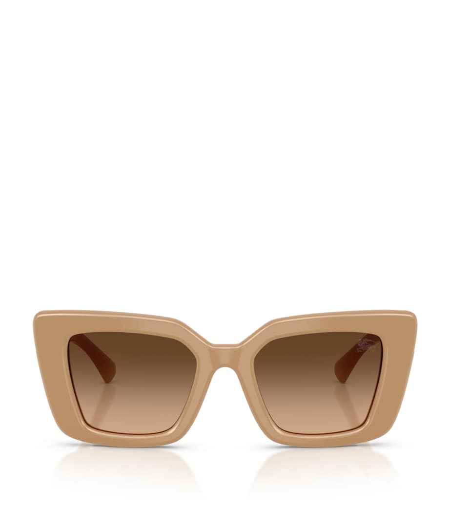 Beige Oversized Cat Eye Sunglasses