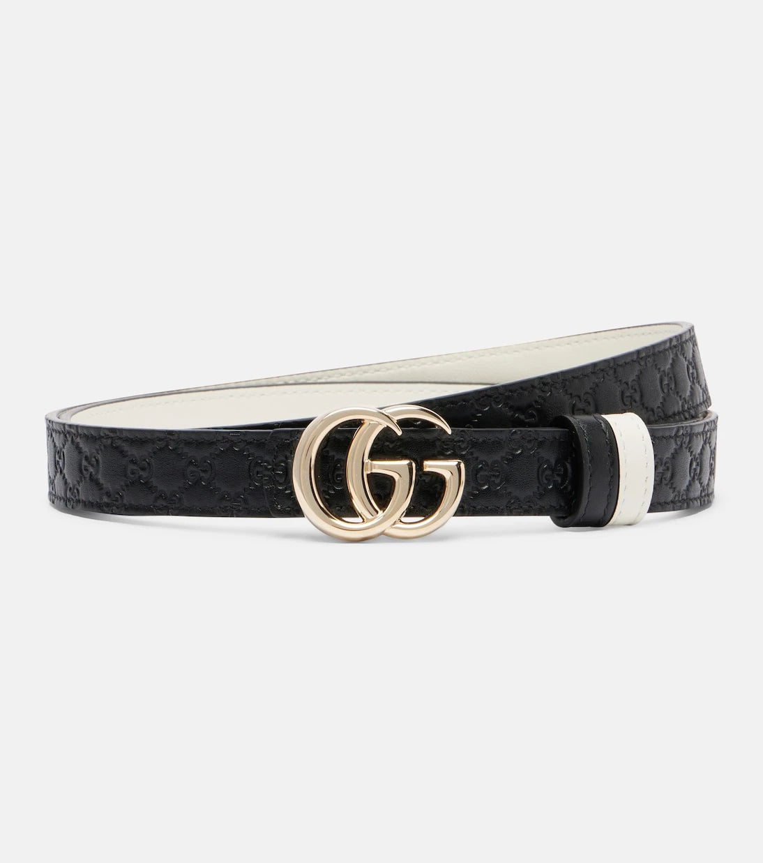 Gucci - Double G reversible leather belt