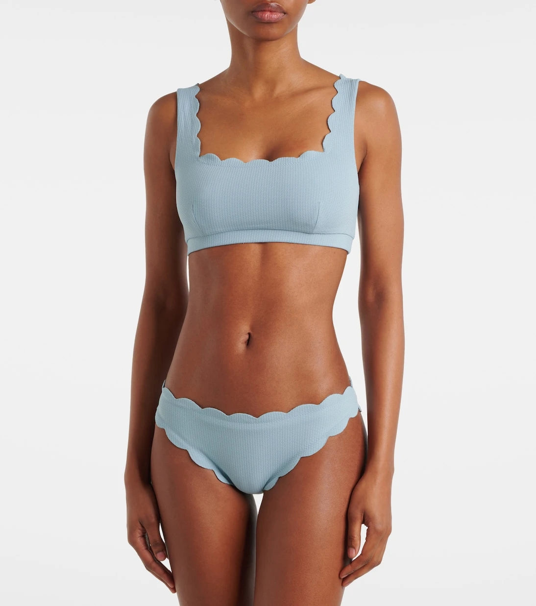 Marysia - Antibes scalloped bikini bottoms