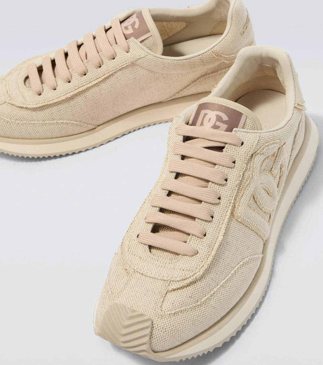 Dolce&Gabbana - Leather-trimmed canvas sneakers
