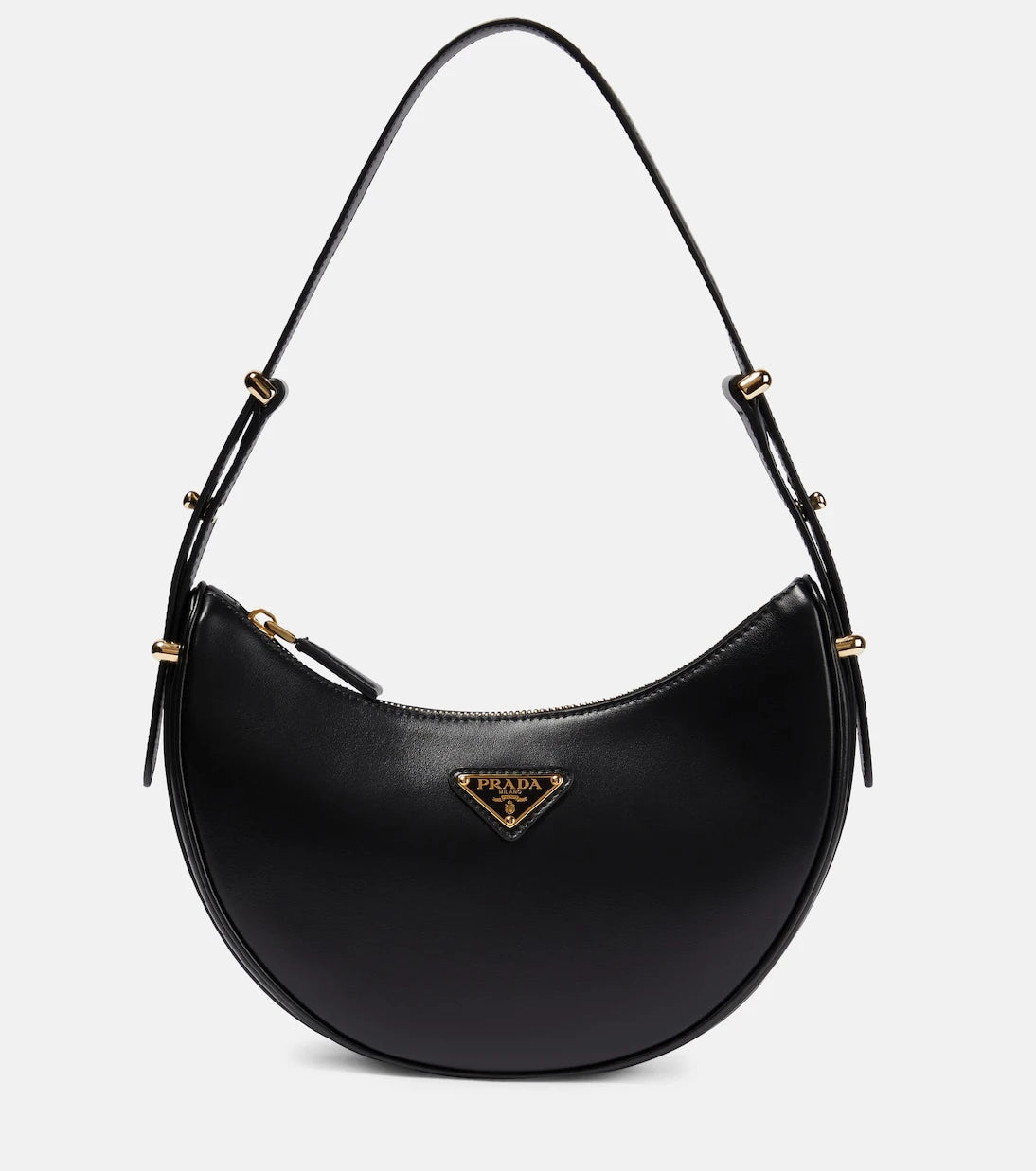 Prada - حقيبة كتف Arqué الجلدية