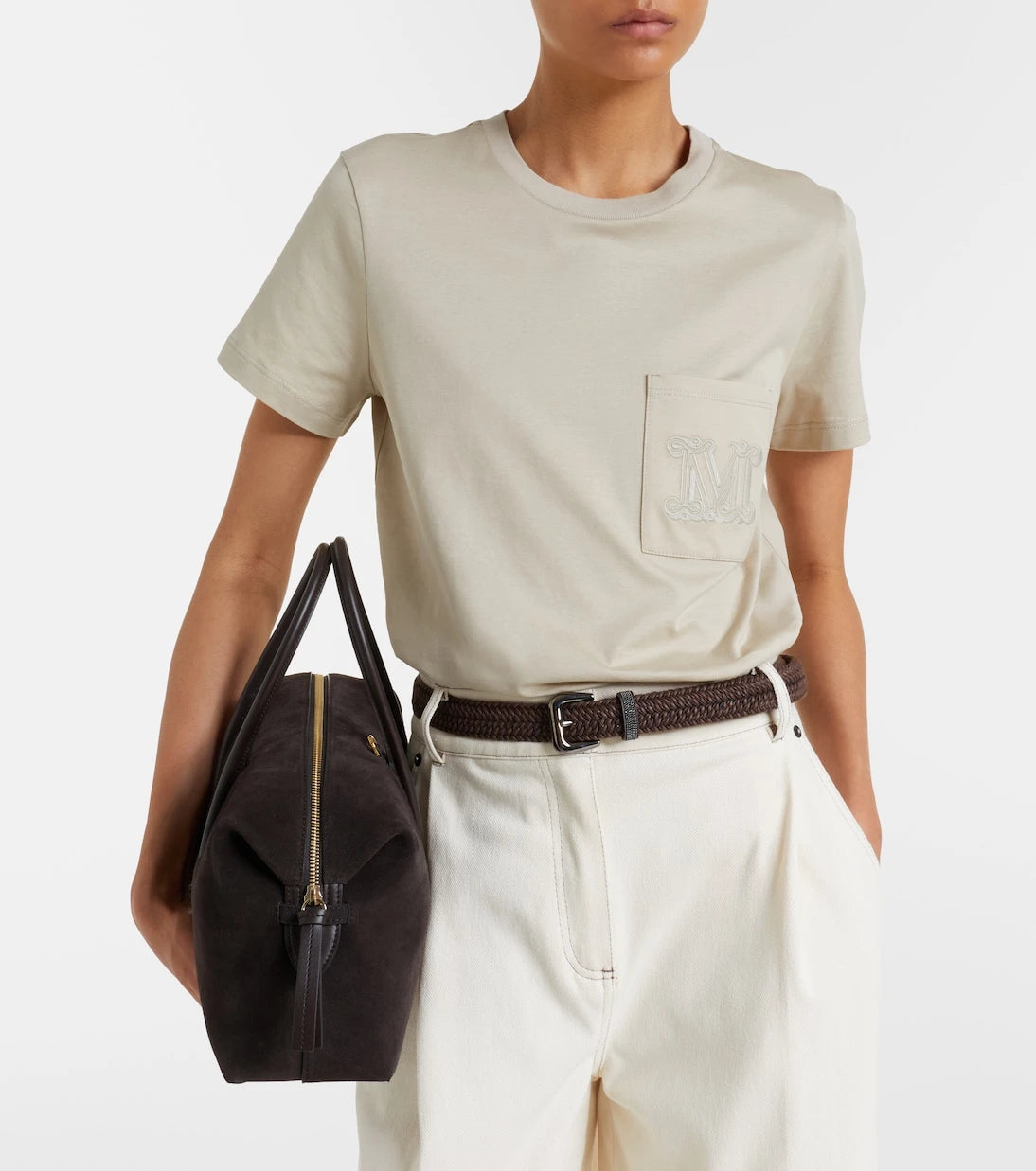 Max Mara - Monogram cotton jersey T-shirt