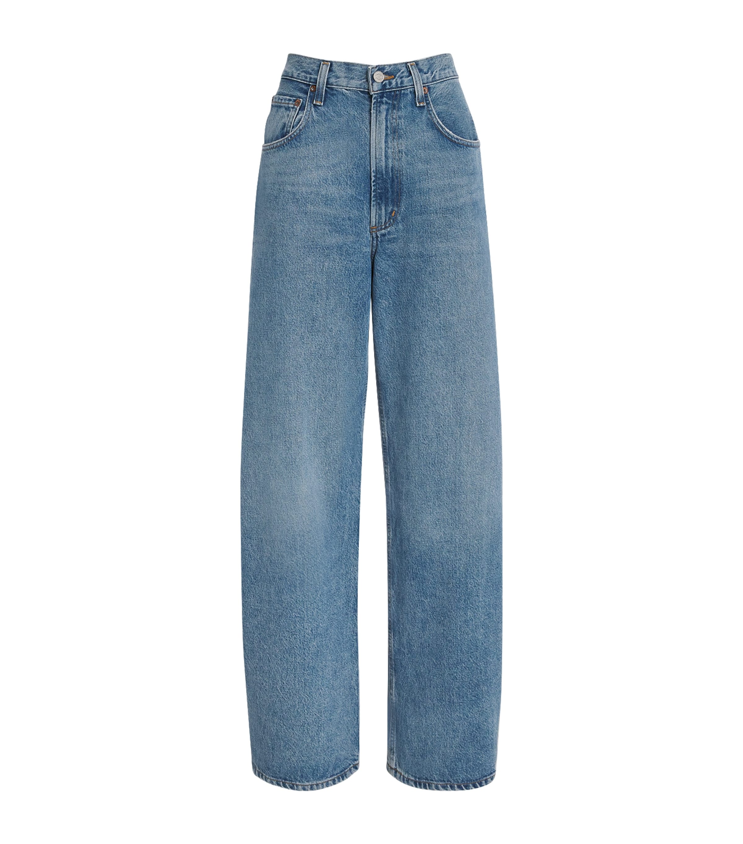 AGOLDE Blue Low Curve Wide-Leg Jeans