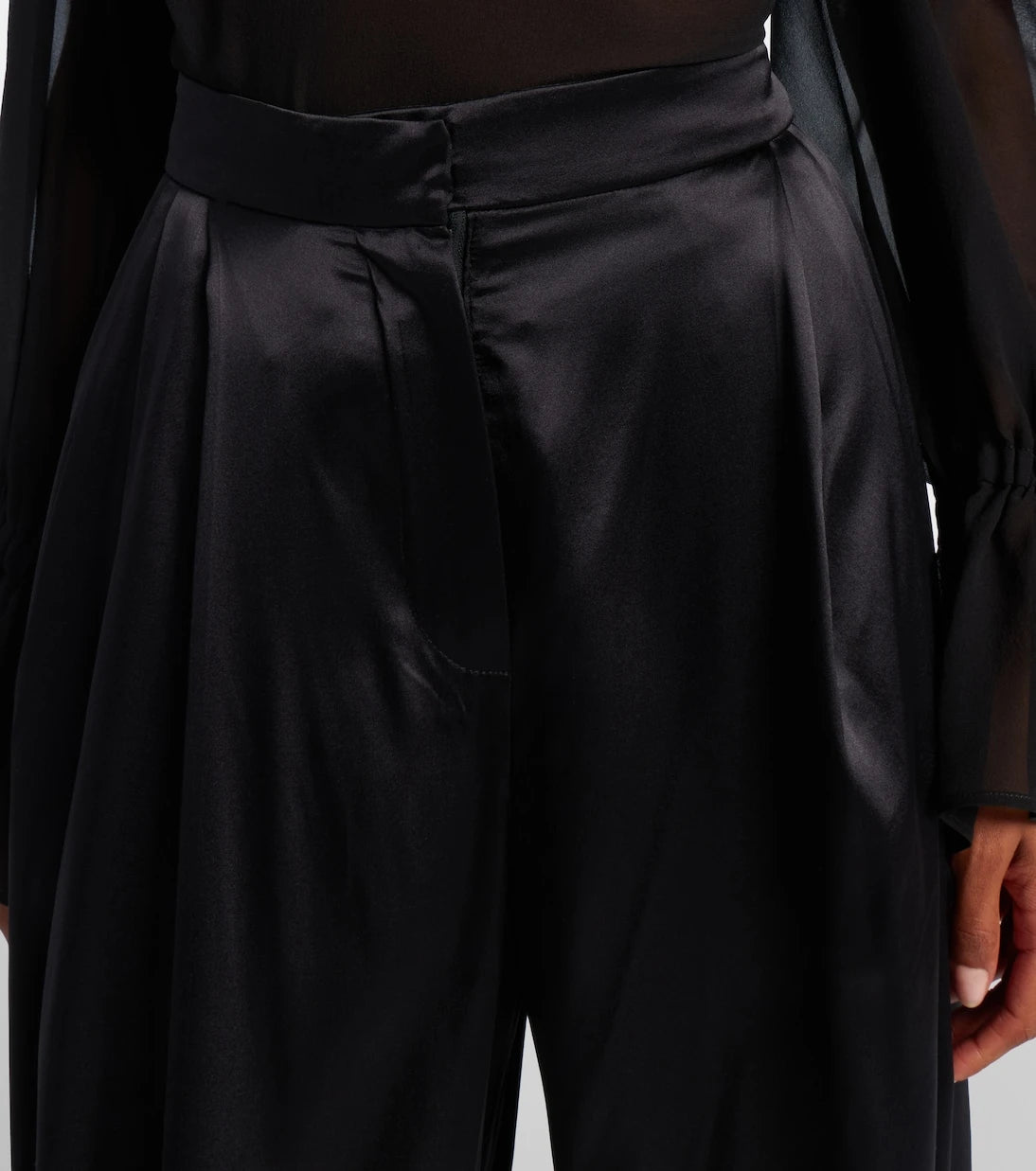 Nina Ricci - Silk-blend satin wide-leg pants