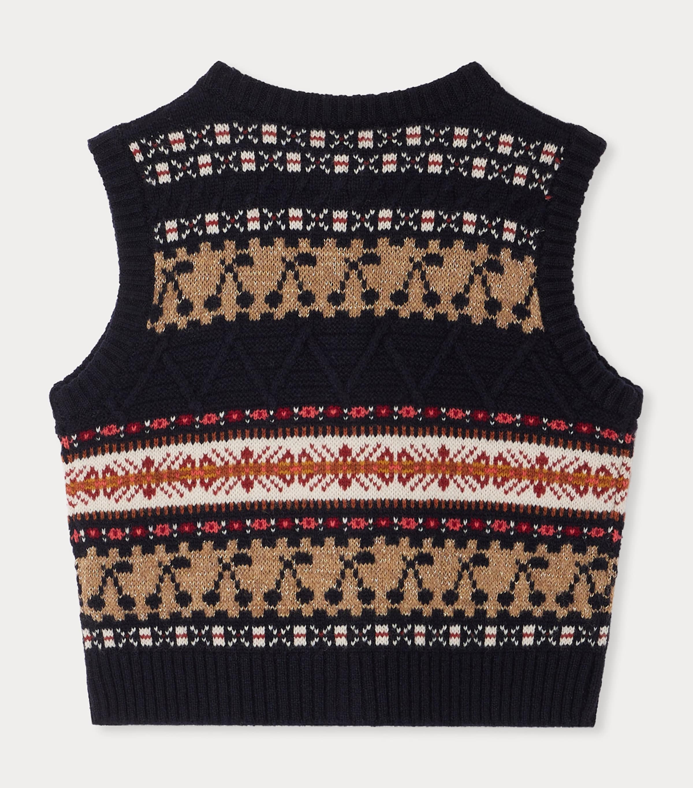 Wool-Blend Jonia Sleeveless Cardigan (4-8 Years)