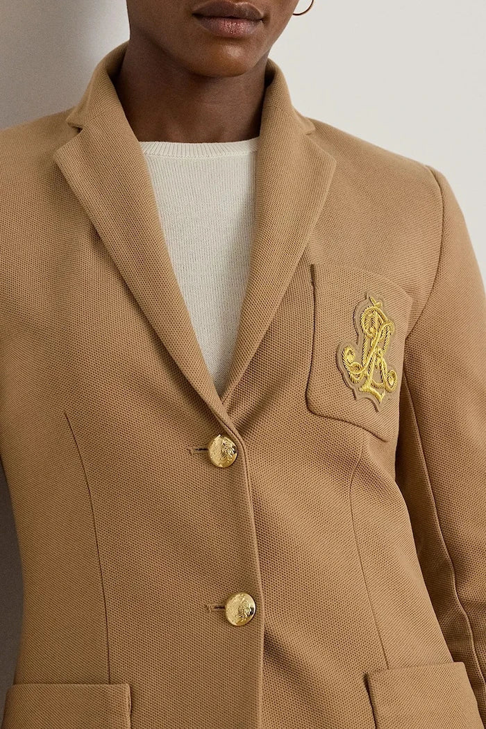 Lauren Ralph Lauren tek düğmeli kadın pamuk elastan ceket