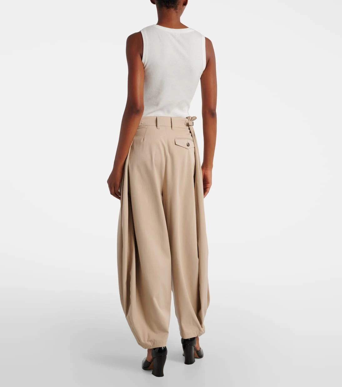 Loewe - Cotton and silk twill balloon pants