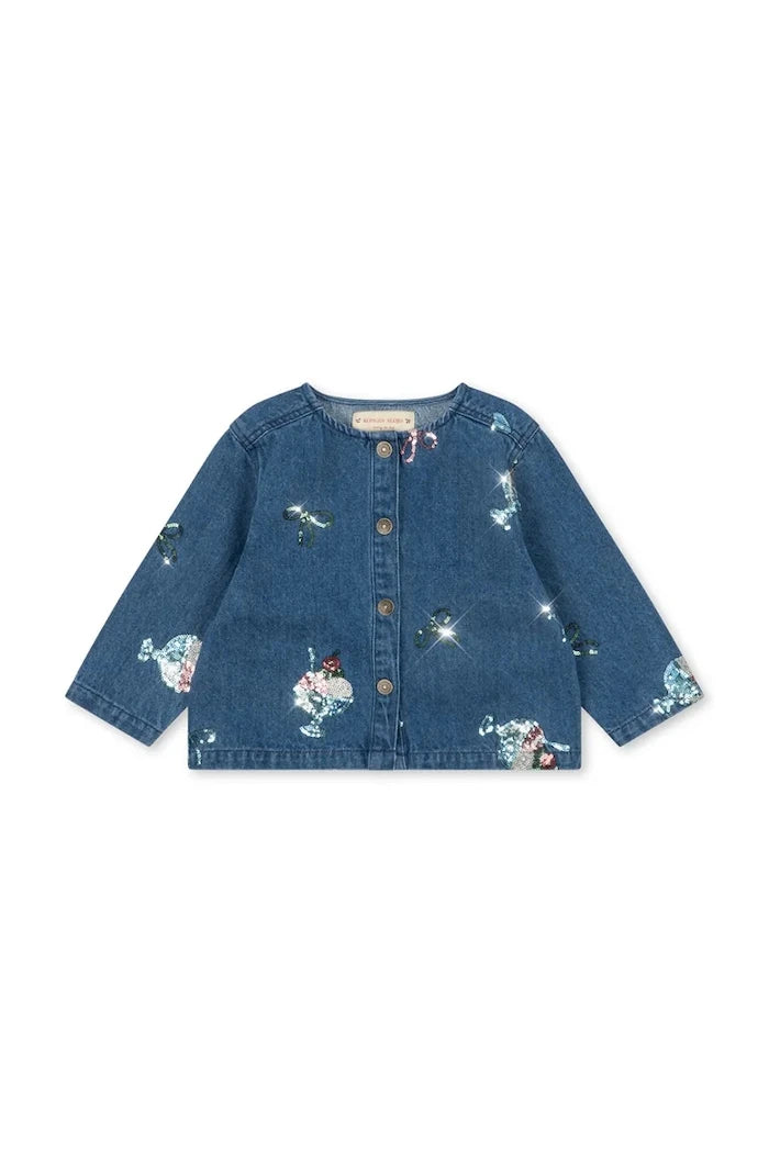 Детско дънково яке Konges Sløjd MAGOT SEQUIN DENIM JACKET GOTS