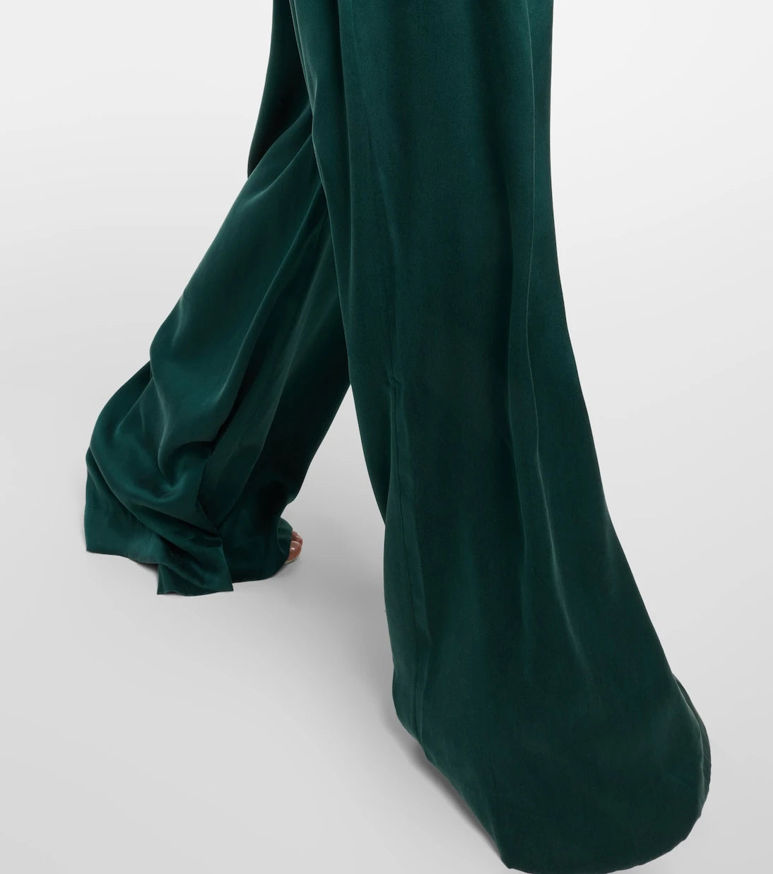Zimmermann - Tuck silk satin wide-leg pants
