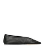 Le Monde Beryl Black Leather Luna Ballet Flats