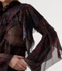 Silk Chiffon Ruffle-Trim Ilene Blouse