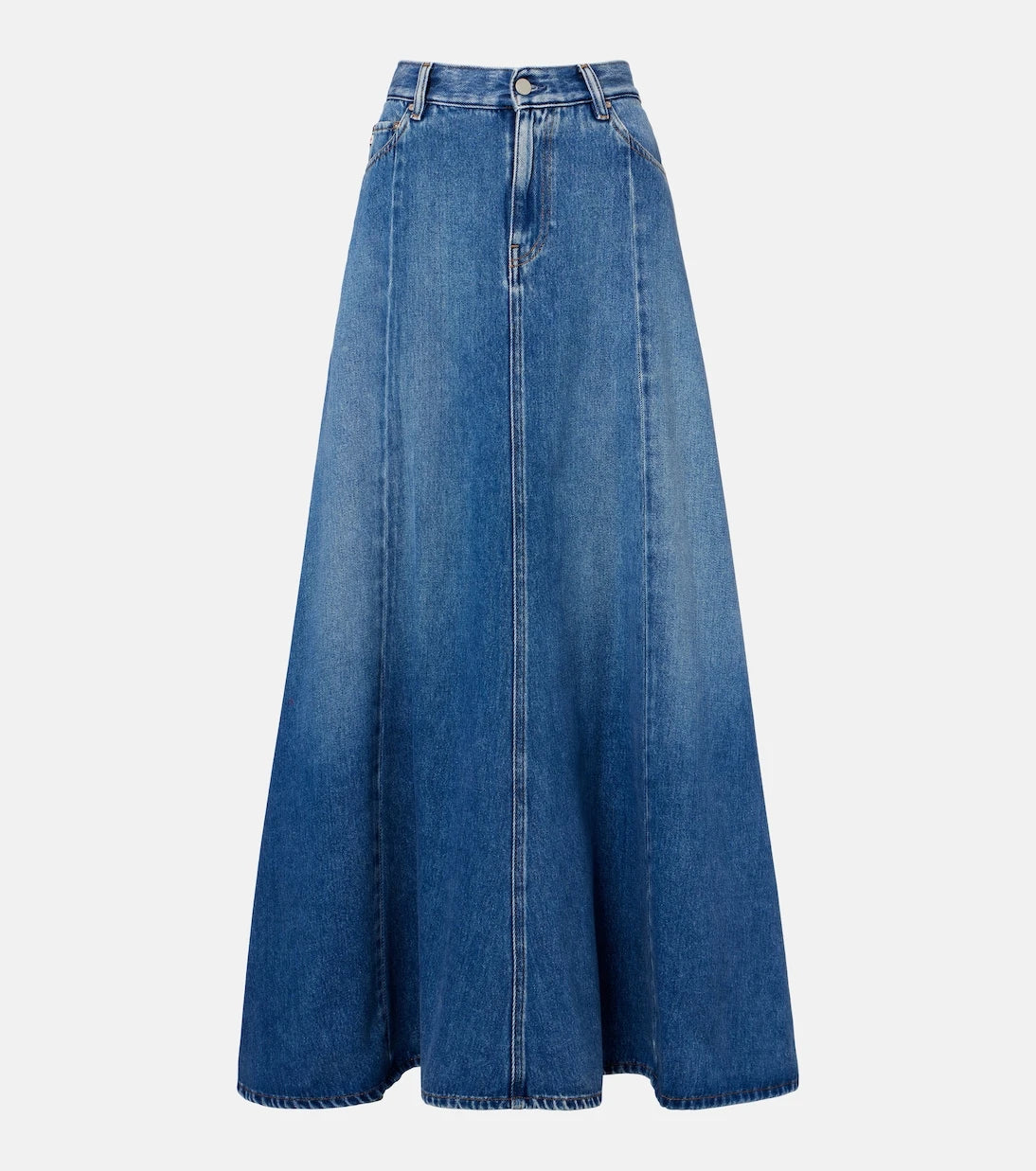 AG Jeans - تنورة تولا ماكسي دنيم