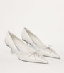 Jimmy Choo White Scarlett 50 Leather Pumps