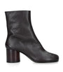 Maison Margiela Burgundy Leather Tabi Boots 60