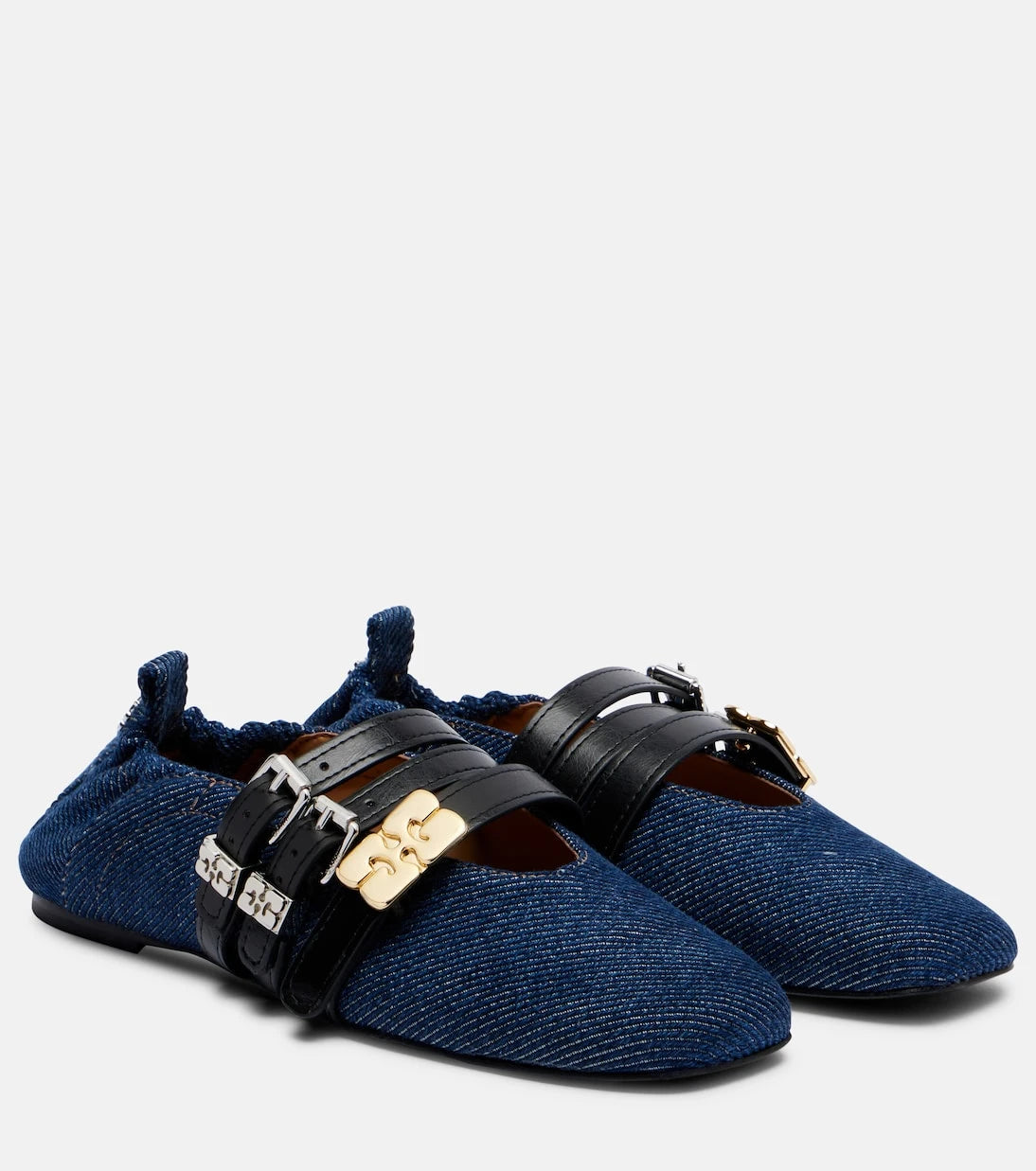 Ganni - Logo ballet flats