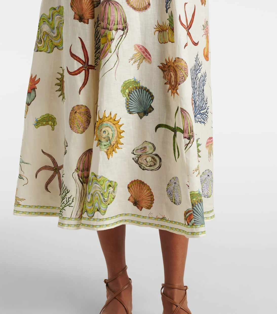 Alémais - Sea linen midi dress