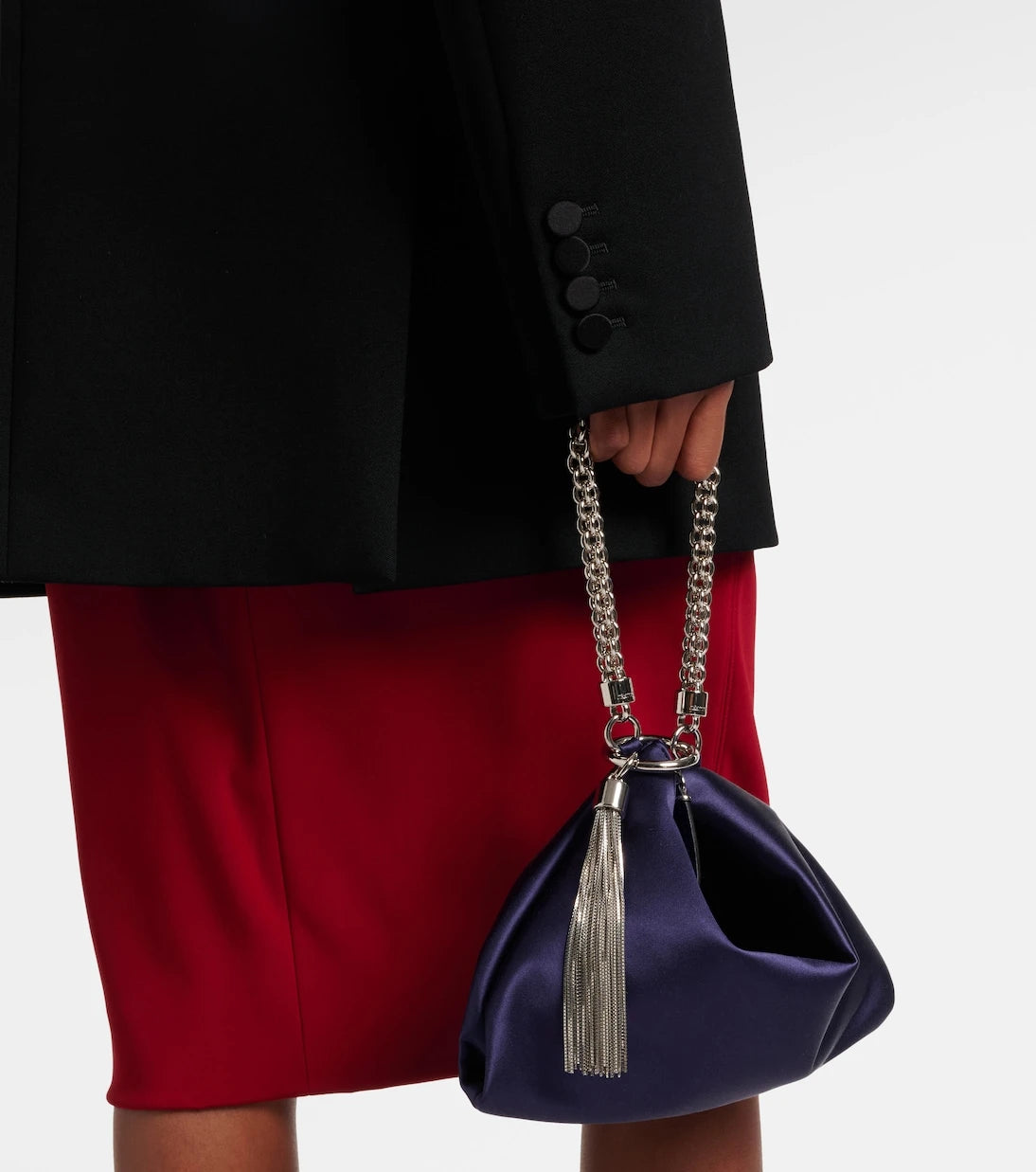 Jimmy Choo - حقيبة كلاتش كالي الصغيرة من الساتان