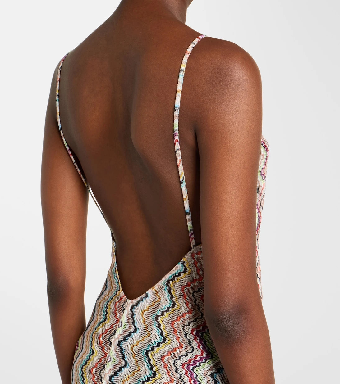 Missoni - فستان ماكسي لاميه بتصميم متعرج