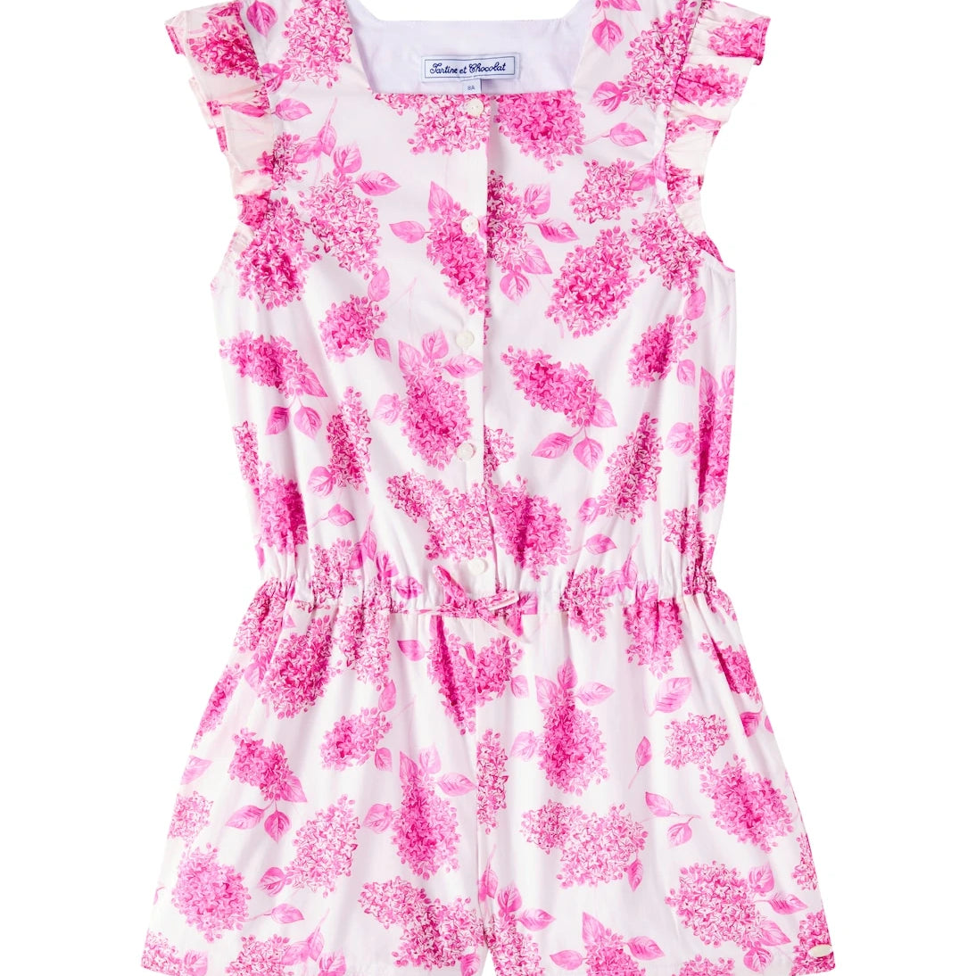 Tartine et Chocolat - Floral ruffled cotton playsuit