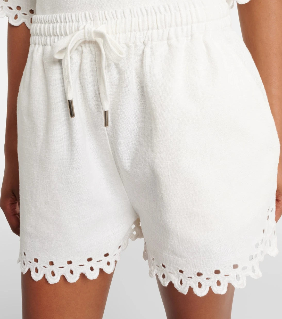 Marant Etoile - Balyme embroidered cotton shorts