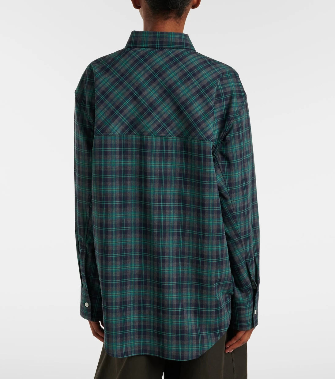 Róhe - Checked oversized wool-blend shirt