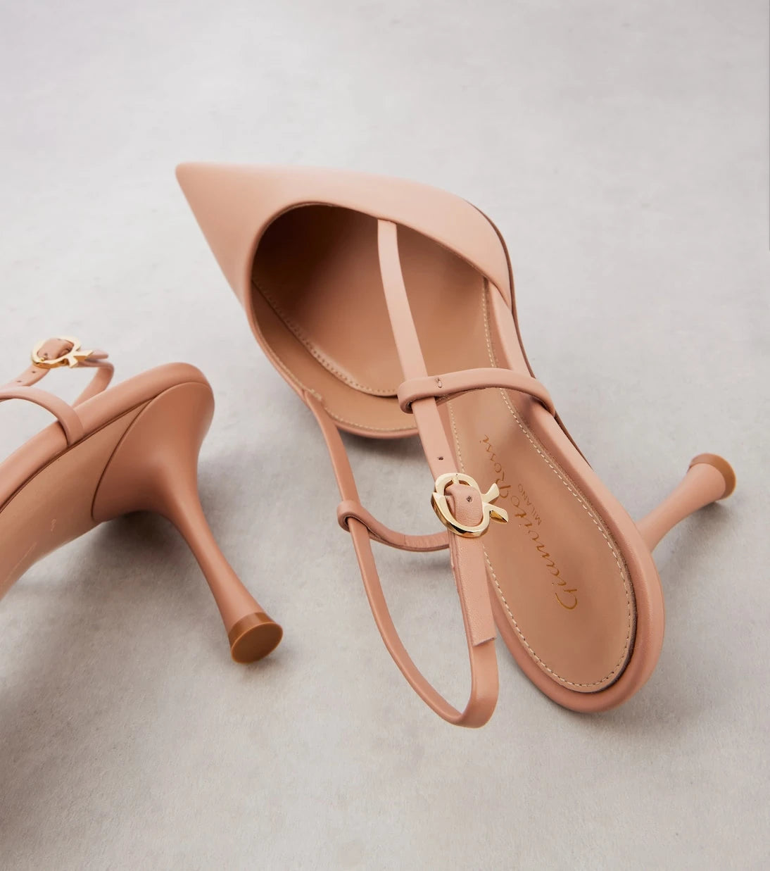 Gianvito Rossi - Ascent 85 leather slingback pumps