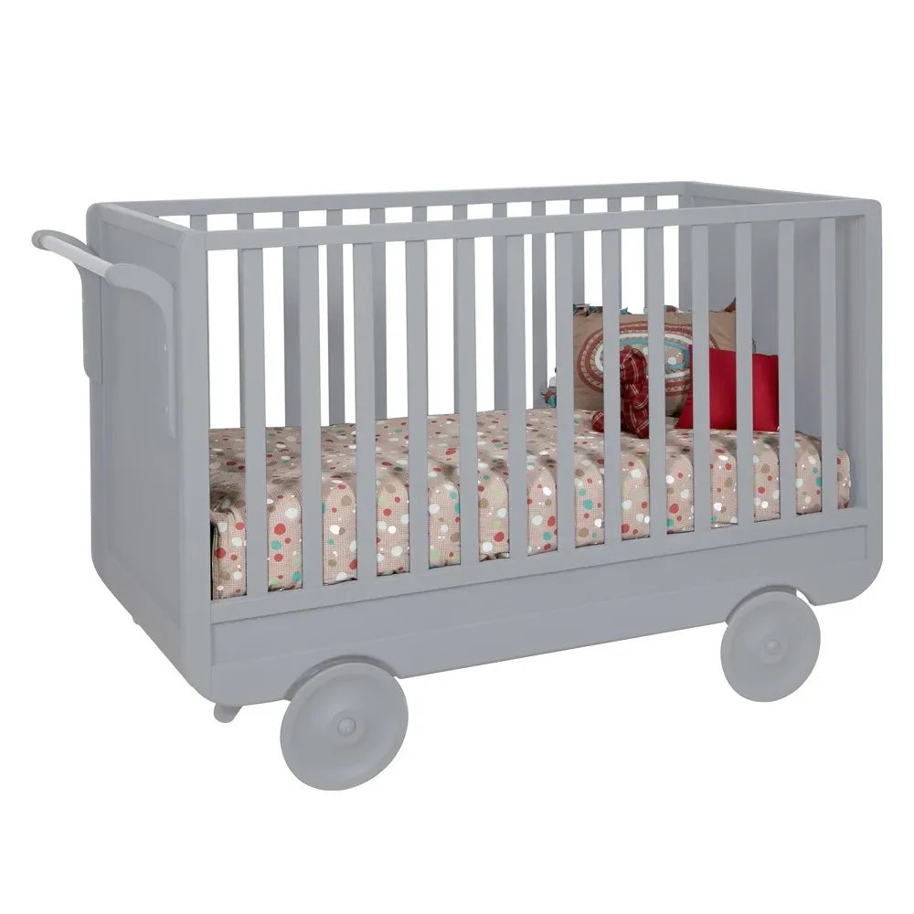 Laurette - Adjustable Trolley Cot 60 x 120 cm | Grey