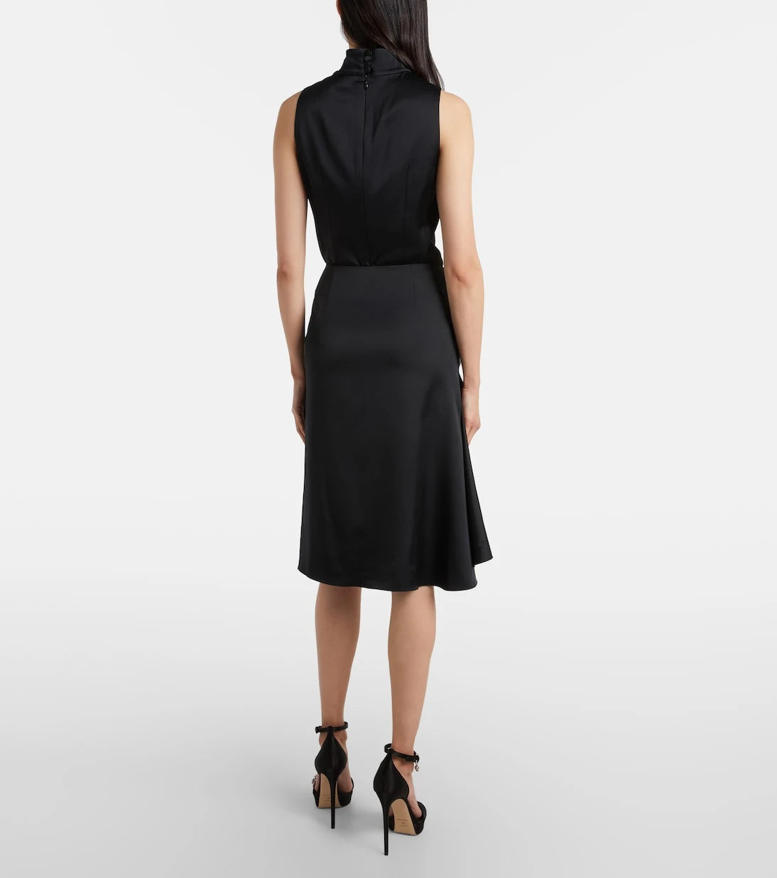 McQueen - Büzgülü asimetrik midi etek