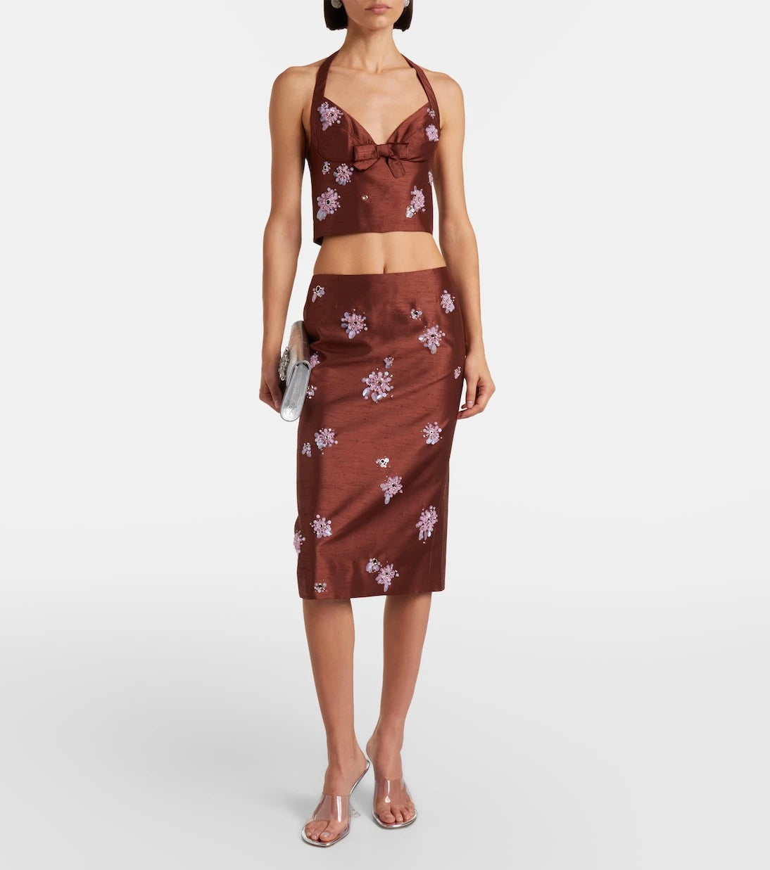 Shushu/Tong - Embellished slip skirt